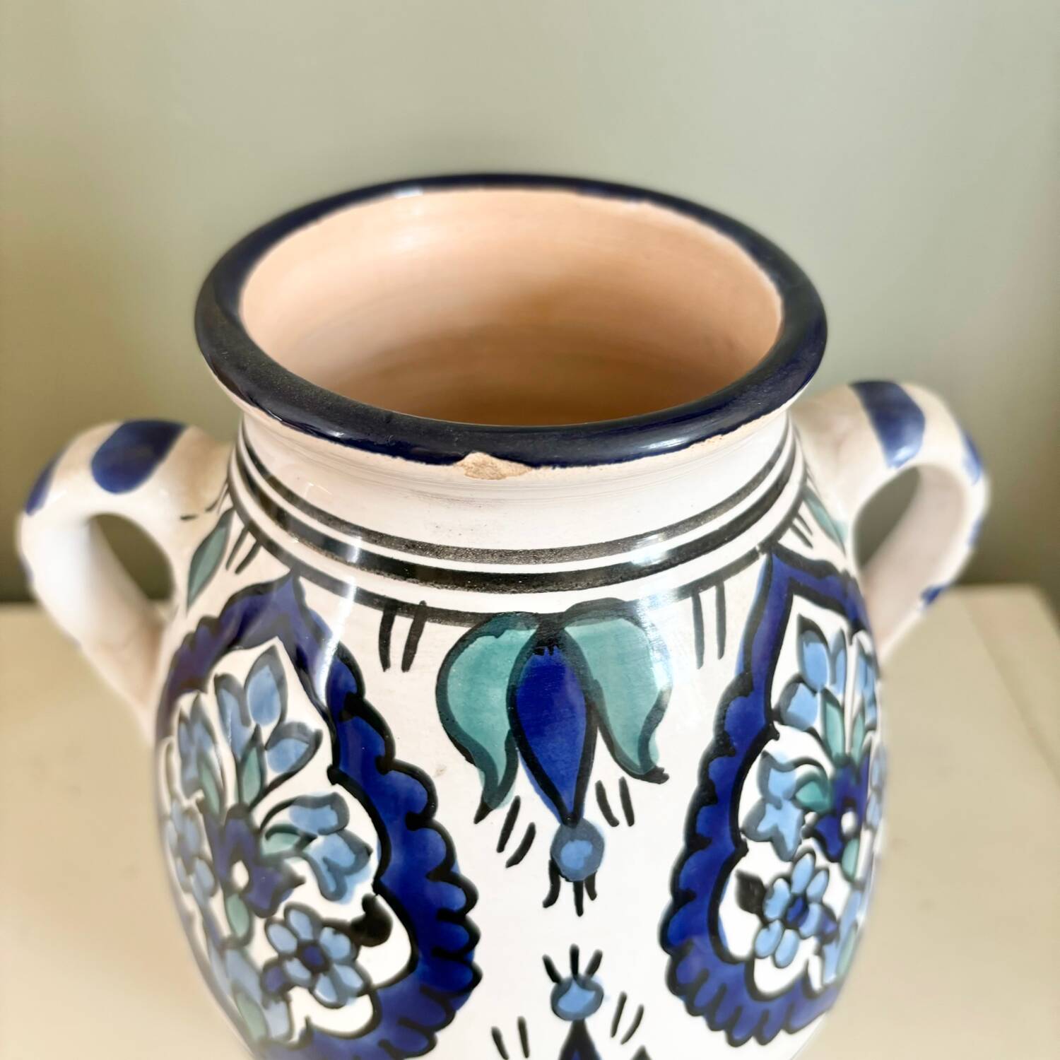 Vase méditerranéen fait main