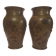Pair of Asian vases in bronze, late 19th century.