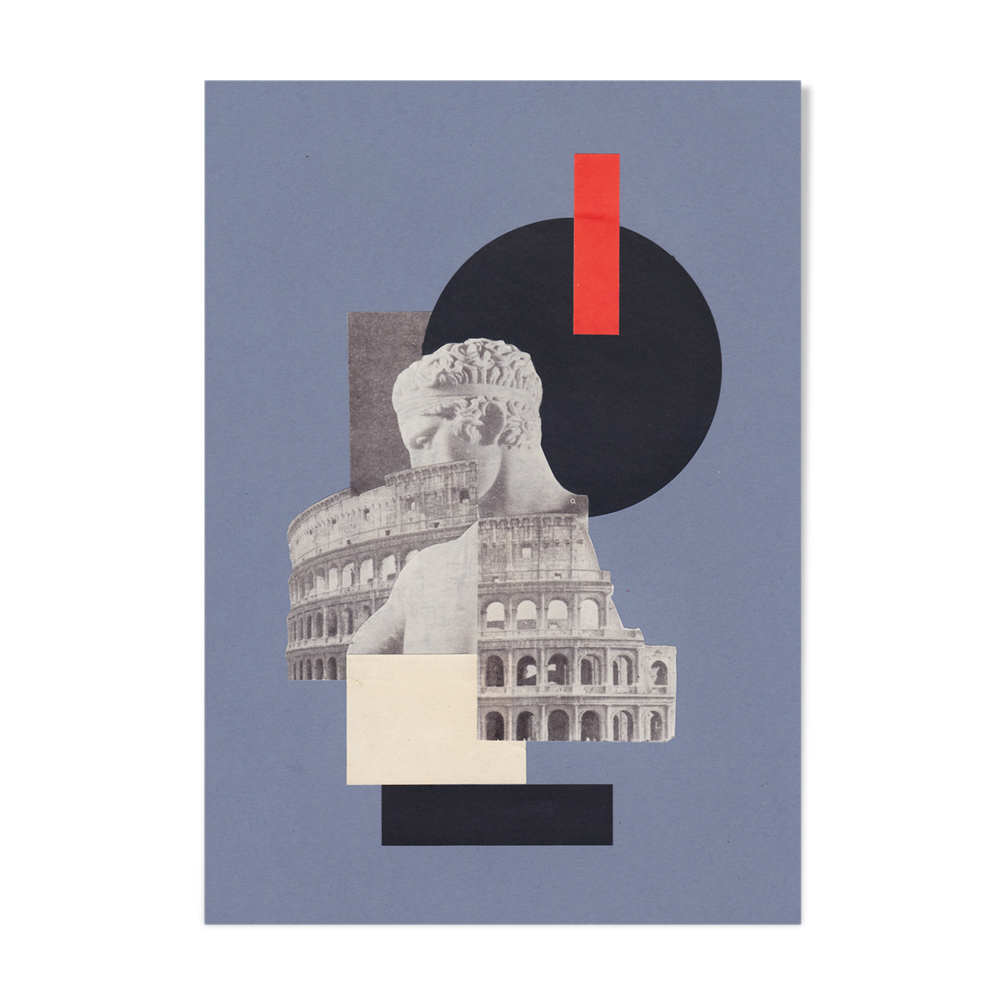 Collage on circus paper