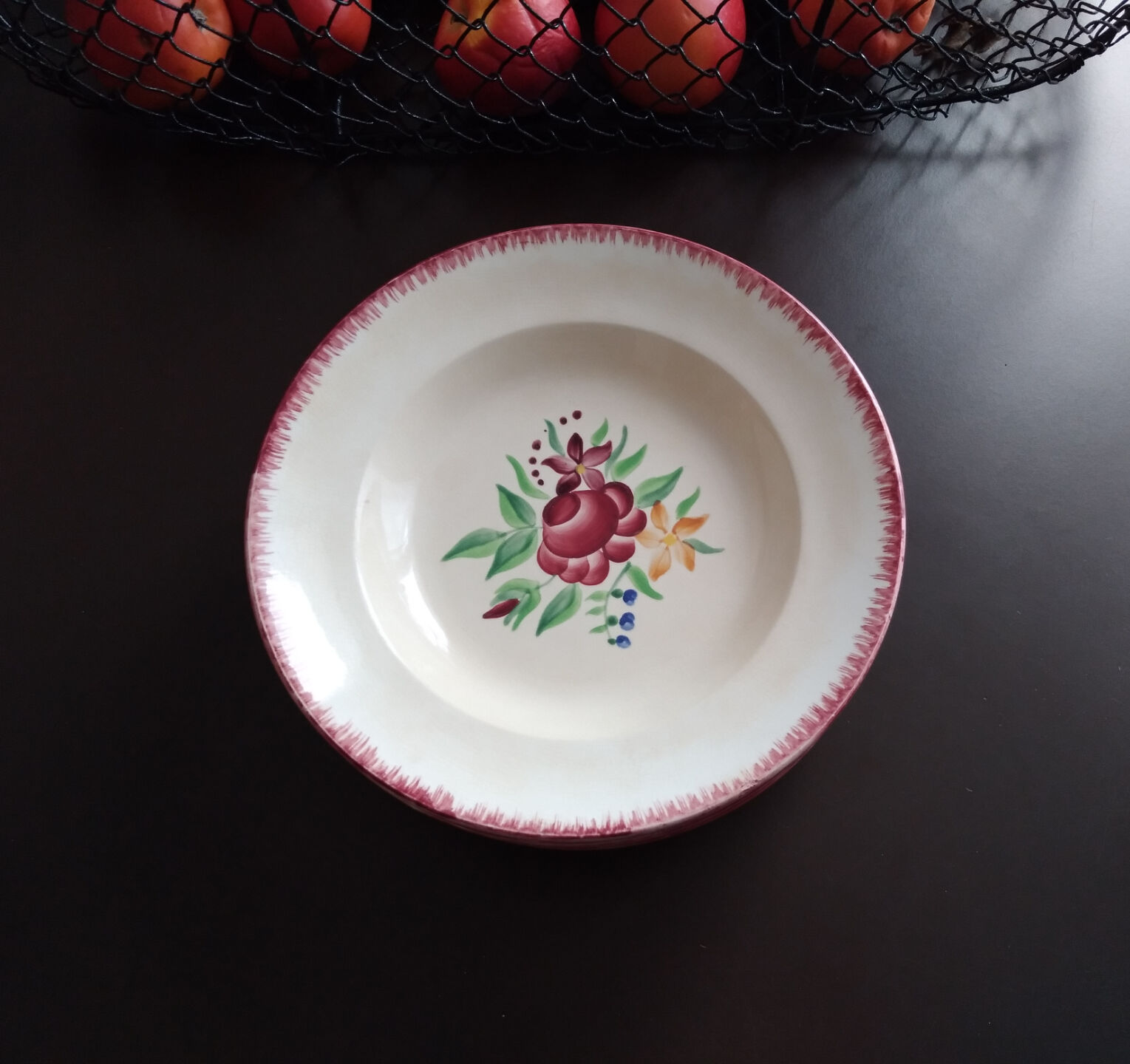 Set de 6 assiettes creuses faïence Longchamp