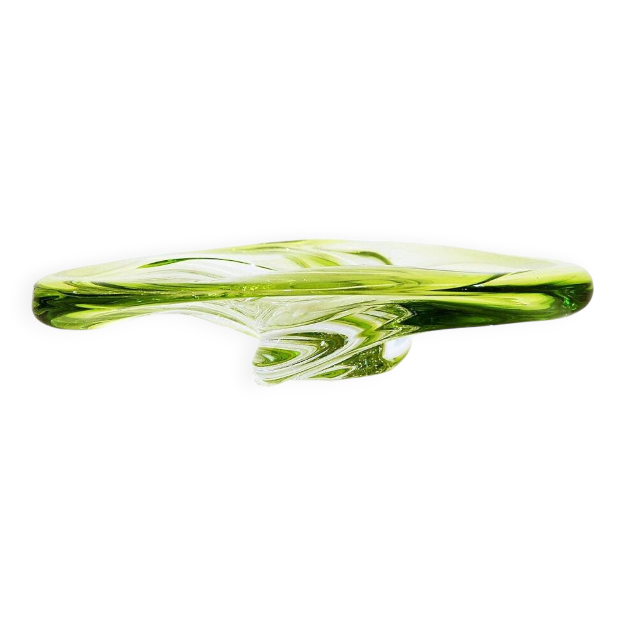 Mid-Century Crystal Art Glass Fruit Bowl from Val Saint Lambert, Belgium, 1960s