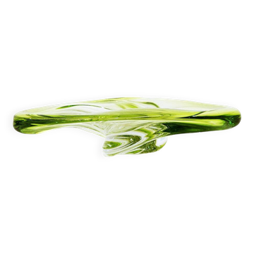 Mid-Century Crystal Art Glass Fruit Bowl from Val Saint Lambert, Belgium, 1960s