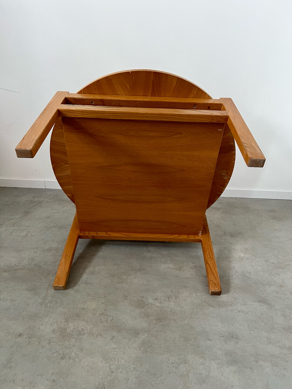Ancienne table basse bois design années 60 Italy vintage