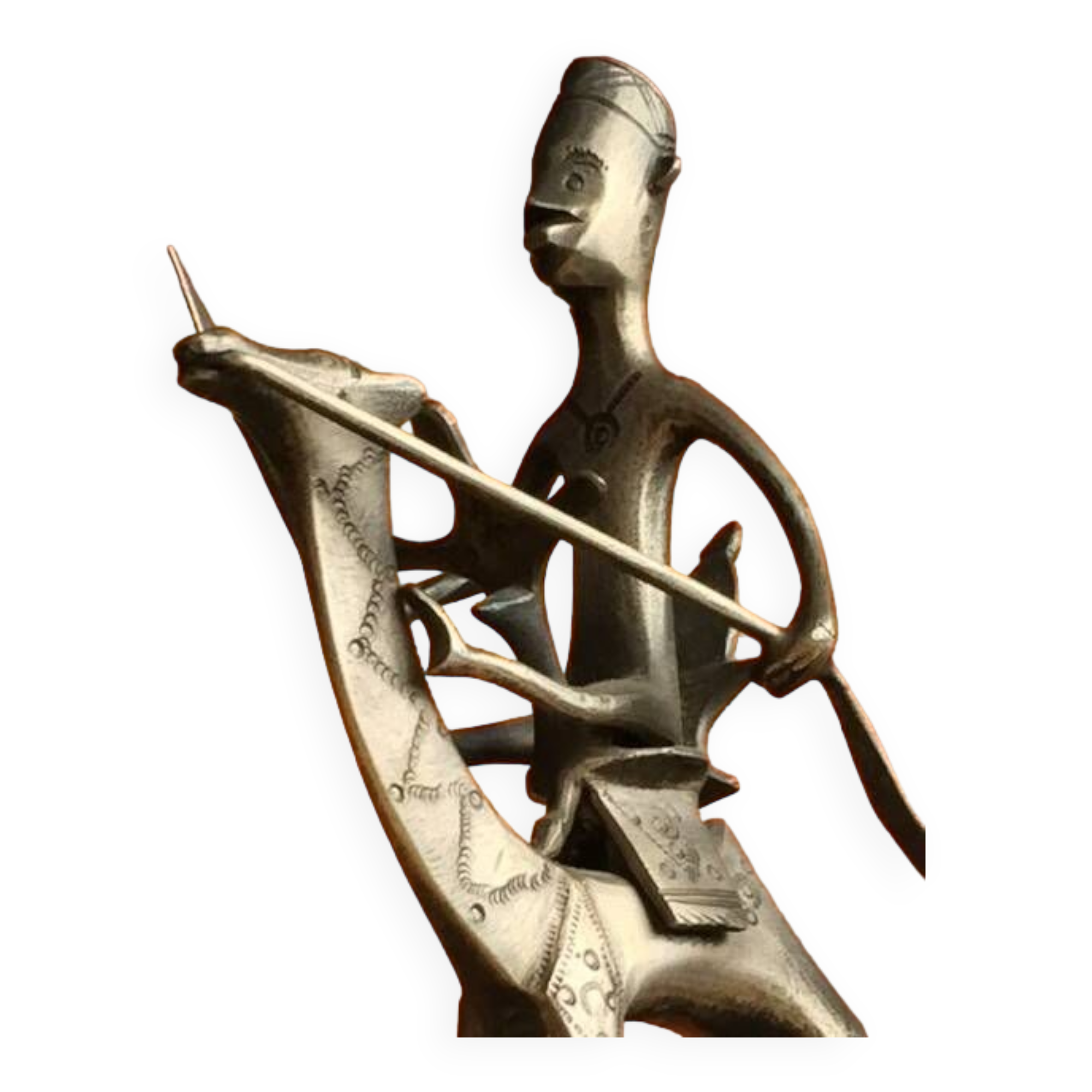 Statuette of a camel driver on his mount - Algeria - 1950s