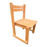 Chaise enfant en bois, IKEA années 70