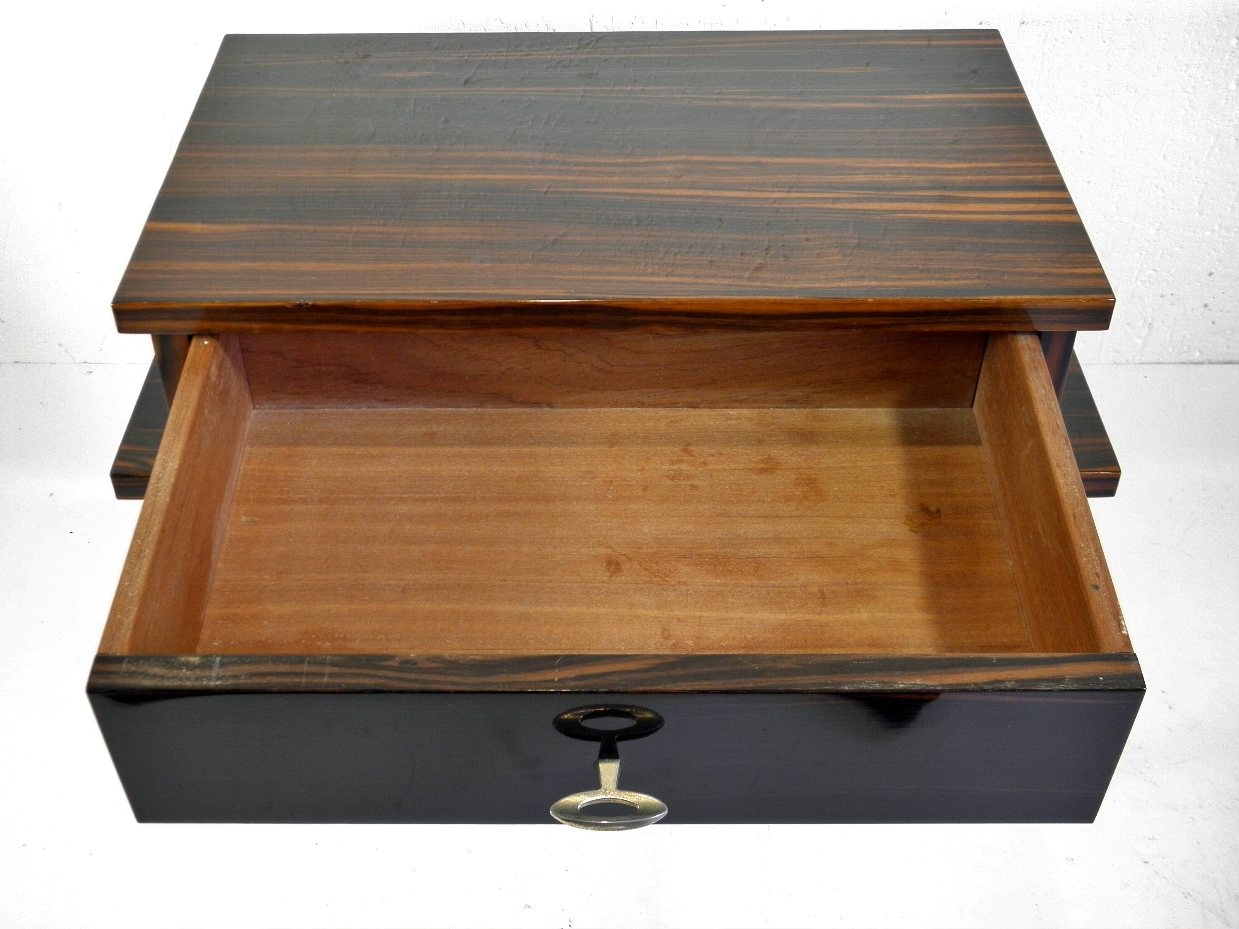 NIGHTSTAND in MACASSAR EBONY - 1960s