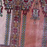 Vintage carpet Uzbek Bukhara handmade 63cm x 98cm 1950s