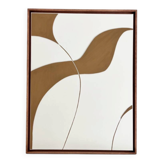 Cream and camel relief table.