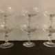 6 old champagne glasses in blown crystalline