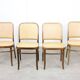 Chaises vintage n°811 en bois courbé, lot de 4