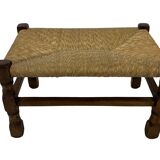 Vintage Stool cane small Stool Mid Century Ottoman 60's design