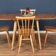 Retro Blonde Ercol Model 383 Dining Table & Four Stick Back Kitchen Dining Chairs