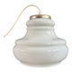 Suspension vintage en verre blanc