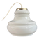 Suspension vintage en verre blanc
