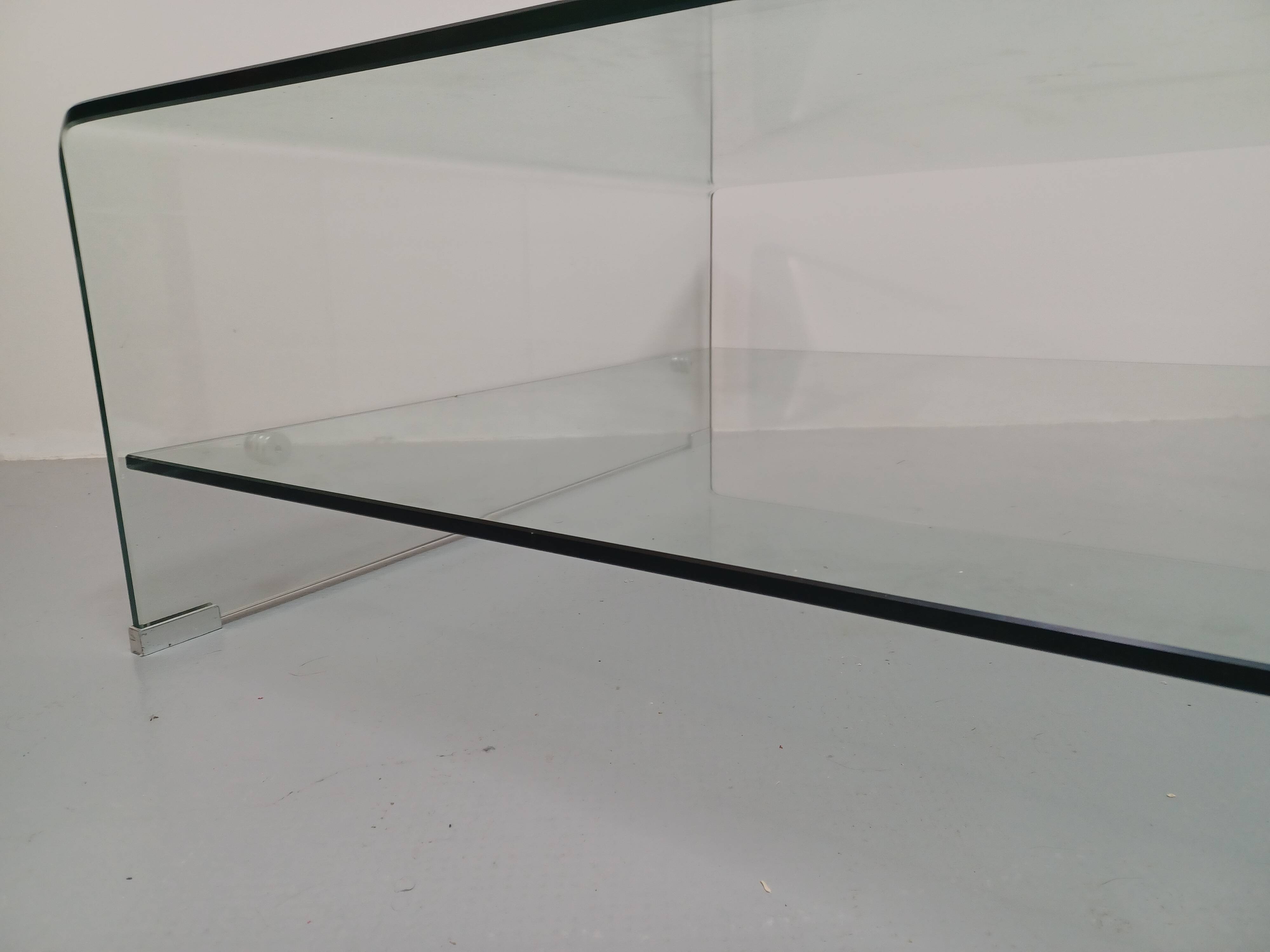 Coffee table, molded glass