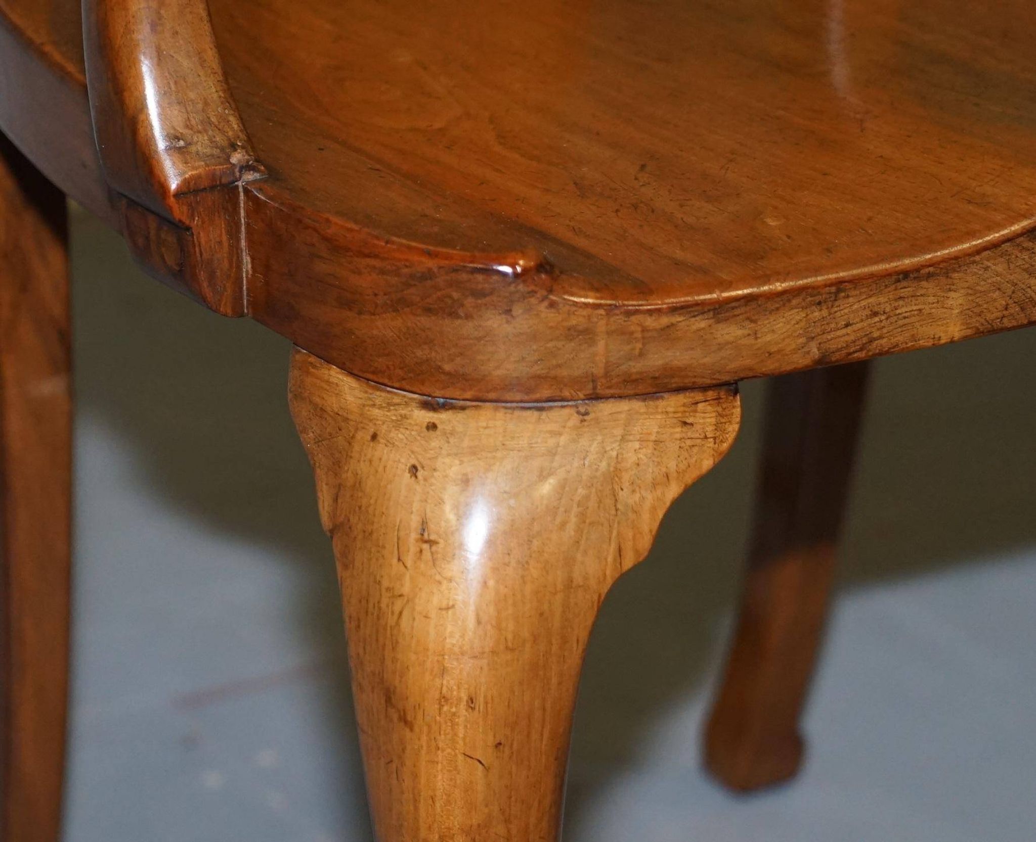 Victorian Howard & Son walnut office chair with stamp.
