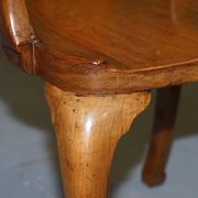 Victorian Howard & Son walnut office chair with stamp.