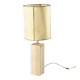 Travertine and parchment lamp, Italy, circa 1970