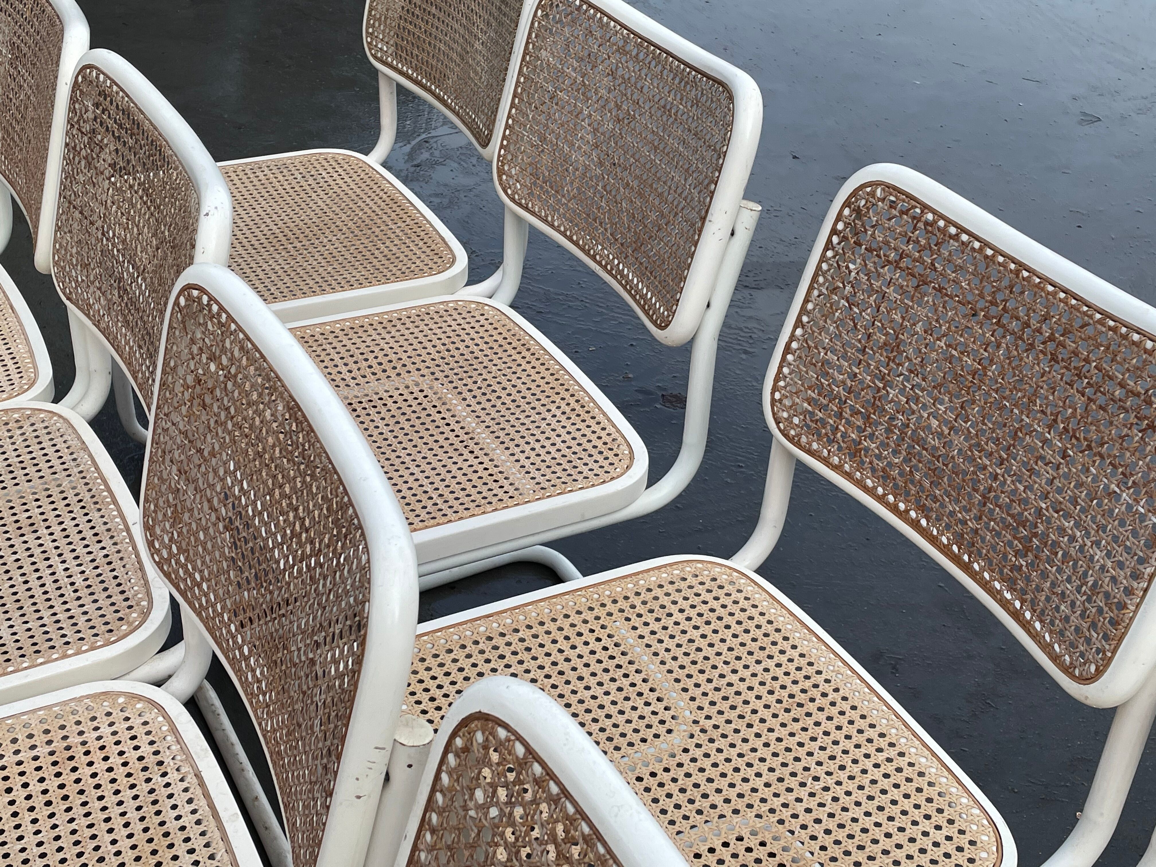 Set of 4 Cesca Model chairs by Marcel Breuer