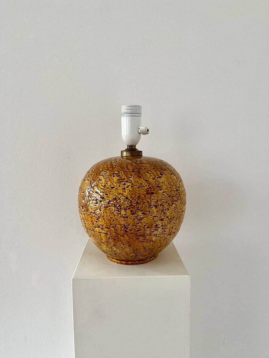 Table lamp by Gunnar Nylund for Rörstrand, sweden, chamotte, 1960s