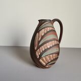 60 year pitcher / arts and crafts / collectible ceramics / vintage / signed / Mid-Century