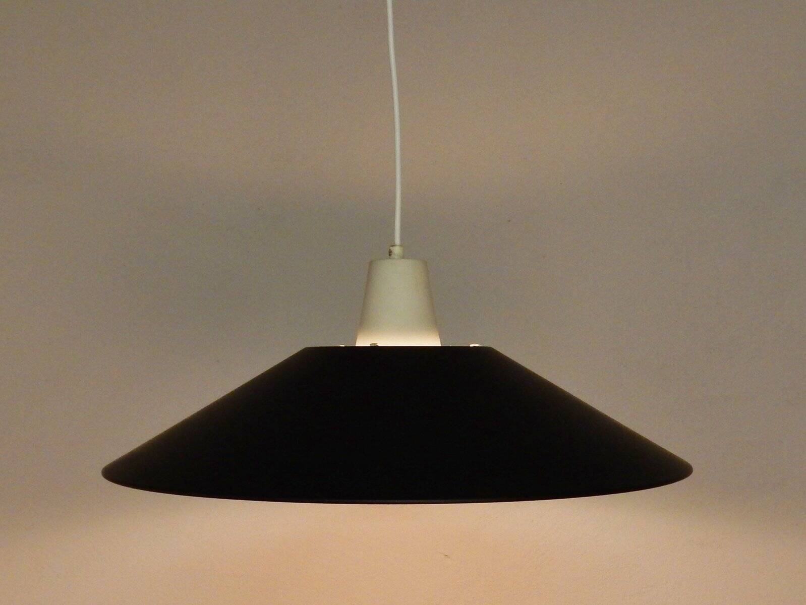 Rare black Combi Lamperne series pendant lamp by Per Iversen for Louis Poulsen