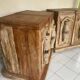 Large solid wood bar cabinet