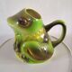 Ceramic frog pitcher in slurry signed Saint Clément design 70s