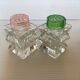 Salt and pepper faceted molded glass