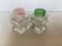 Salt and pepper faceted molded glass