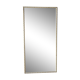 Grand miroir ancien, cadre en bois sculpté blanc et or