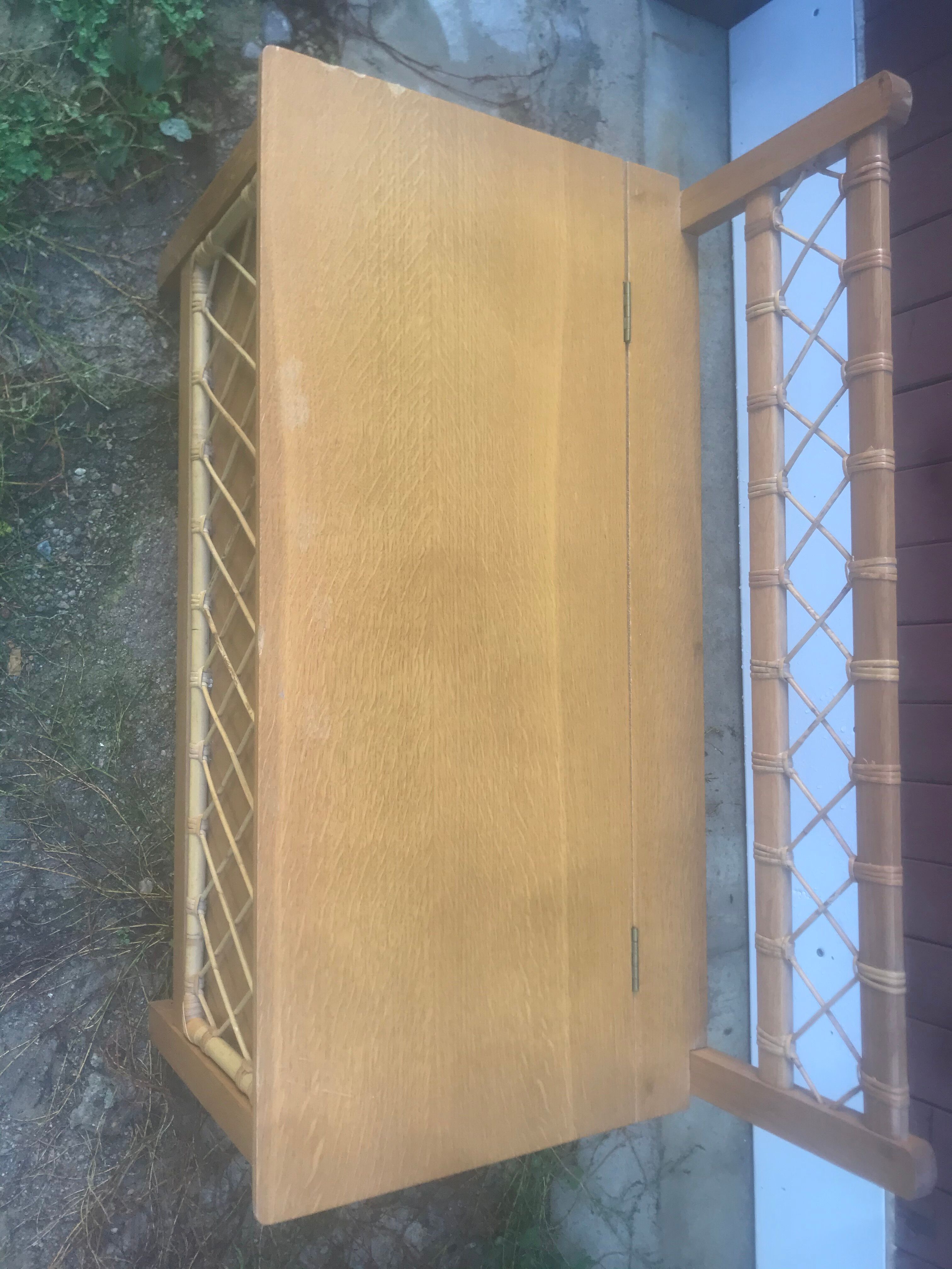 Rattan vintage toy chest