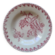 Elegant antique hollow plate in Gien faience, Thistle decoration, late 19th century.