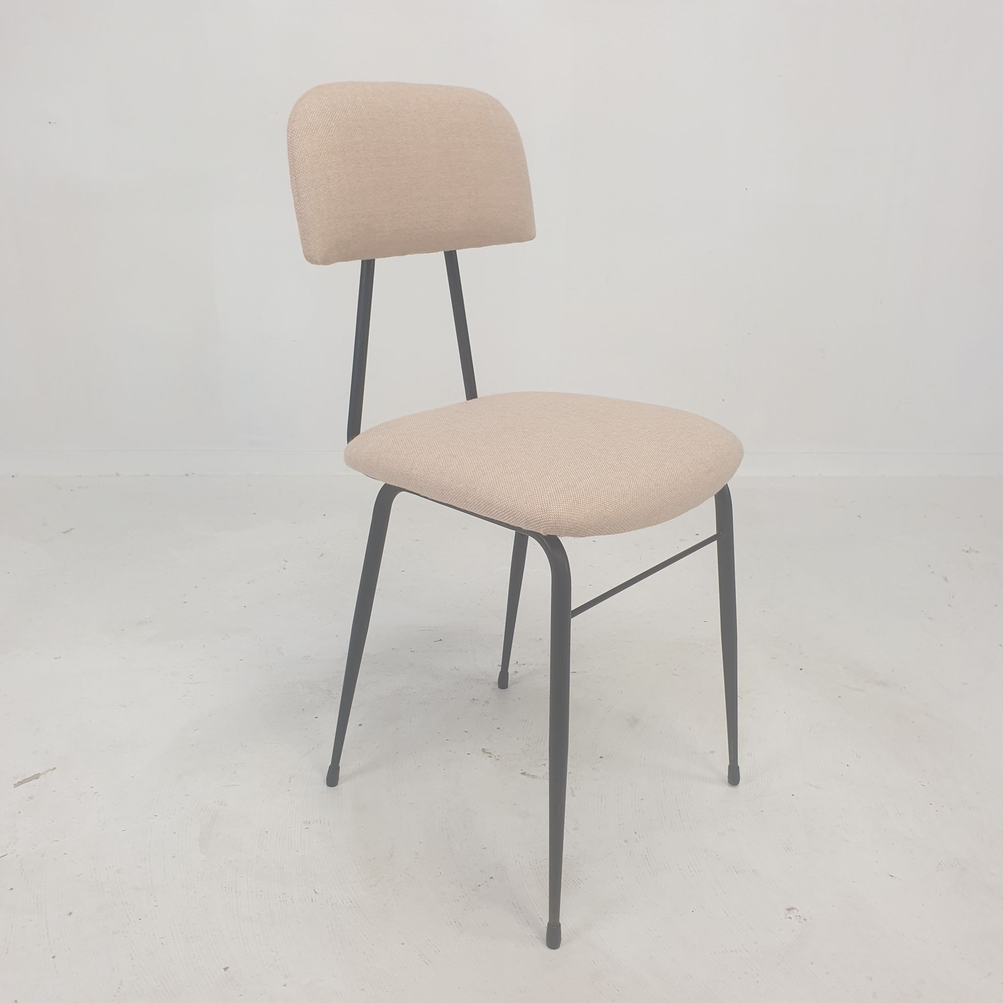 Set of 4 Italian Metal Dining Chairs, 1960's
