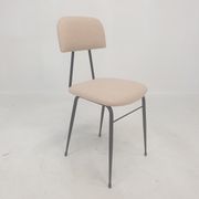 Set of 4 Italian Metal Dining Chairs, 1960's
