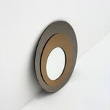 Miroir mural rond en Metalvetro Galvorame aux tons marron