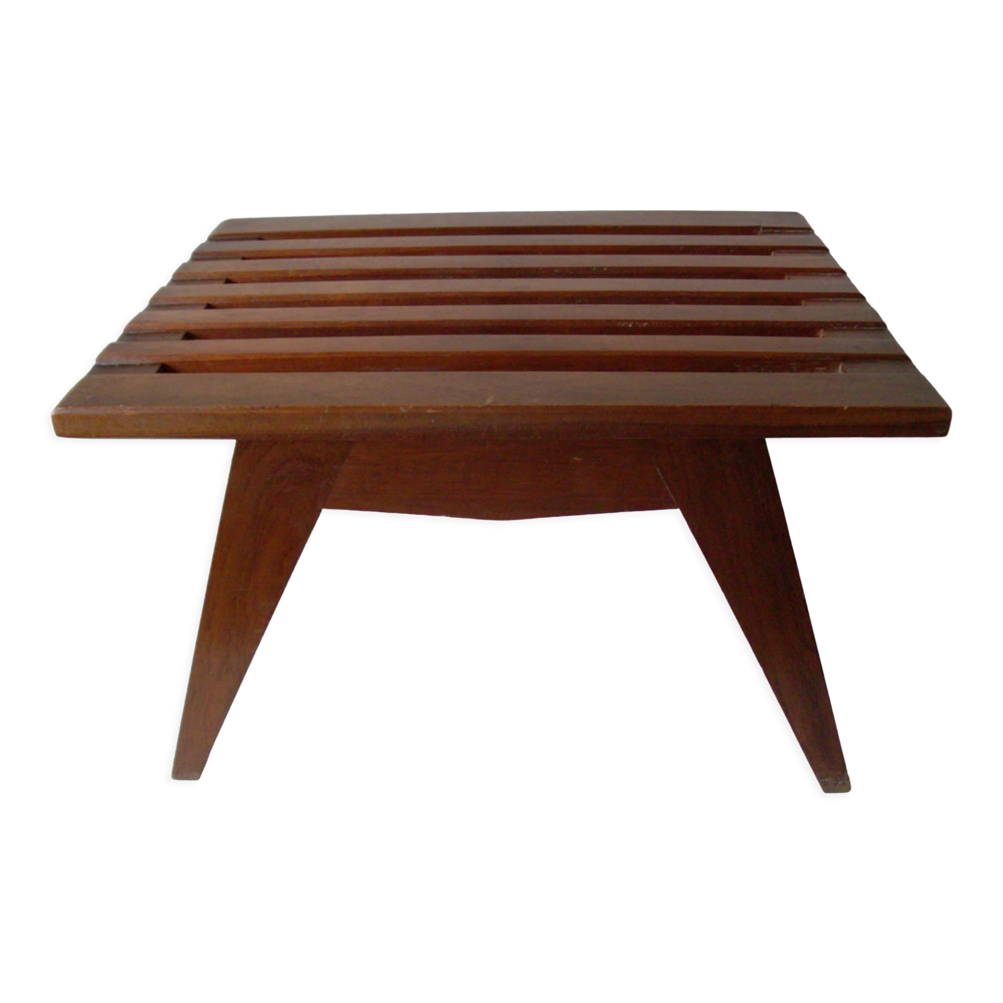 Old Swedish table Scandinavian sofa end wooden compass foot 1960s