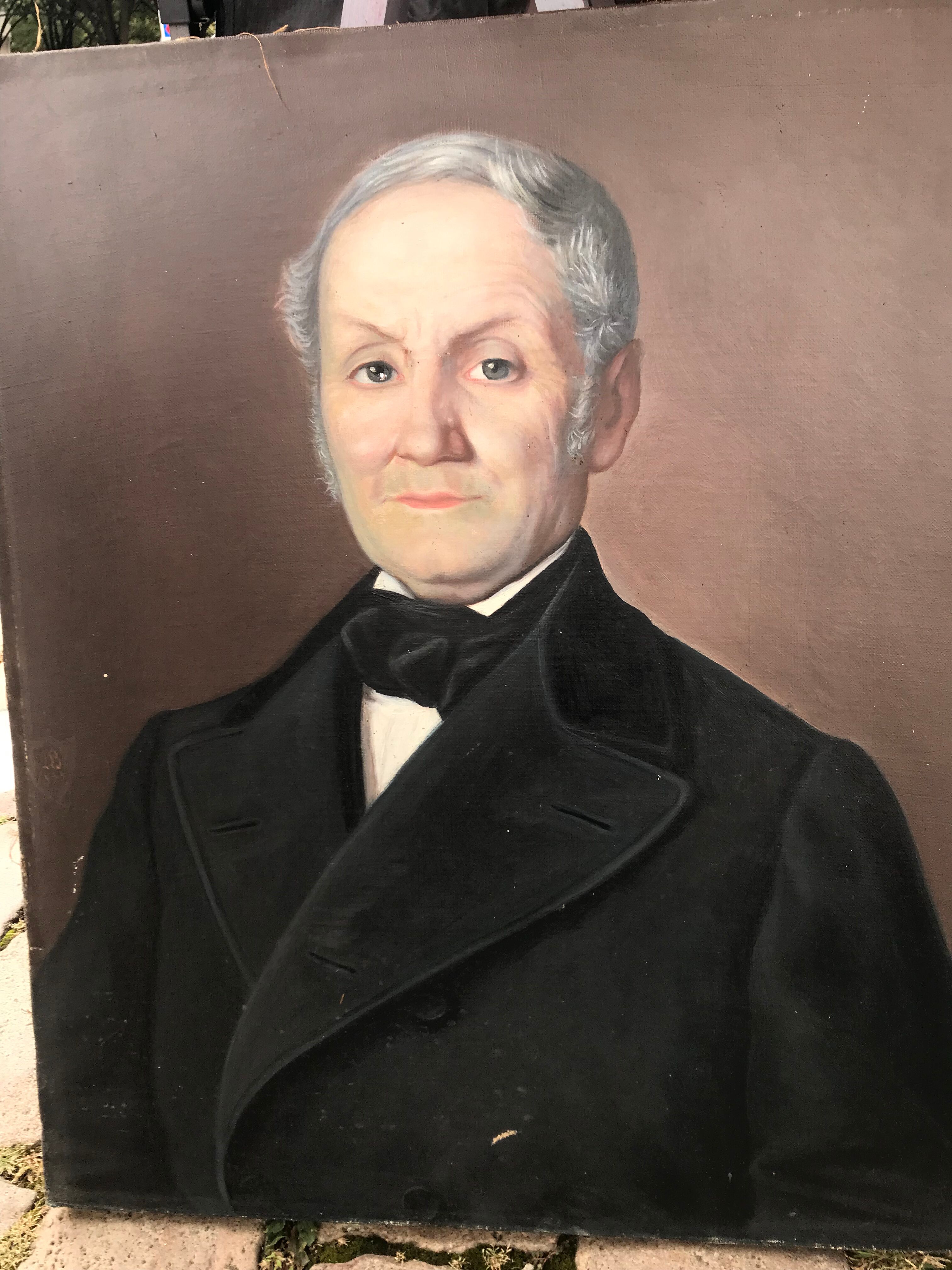 Portrait of a man oil on canvas 19th