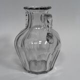 Baccarat crystal vase with handles, 19th century, cut sides