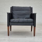Années 1960, design danois de Kurt Østervig, chaise longue modèle 55, cuir, palissandre, originale.