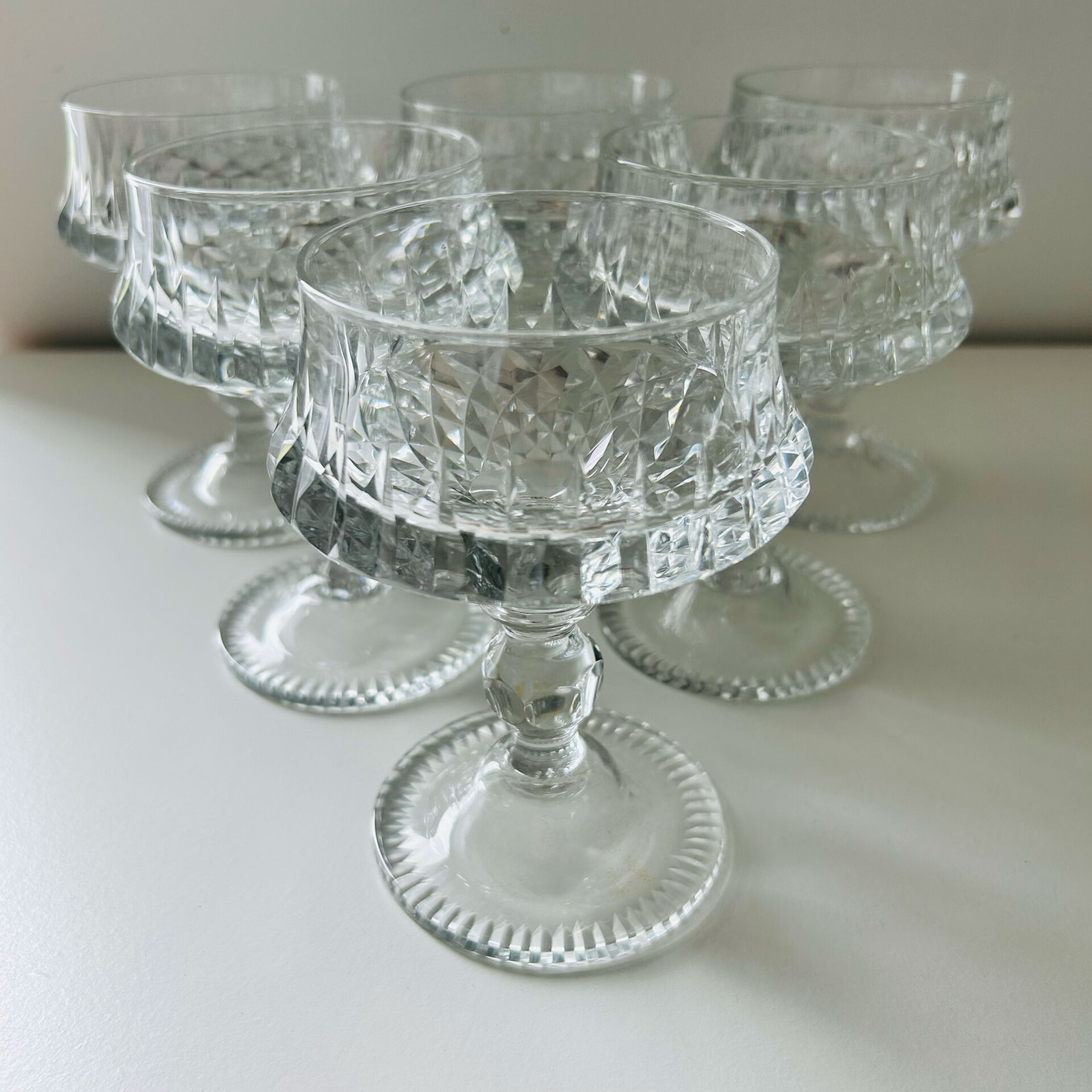 Service of 6 ice cream bowls