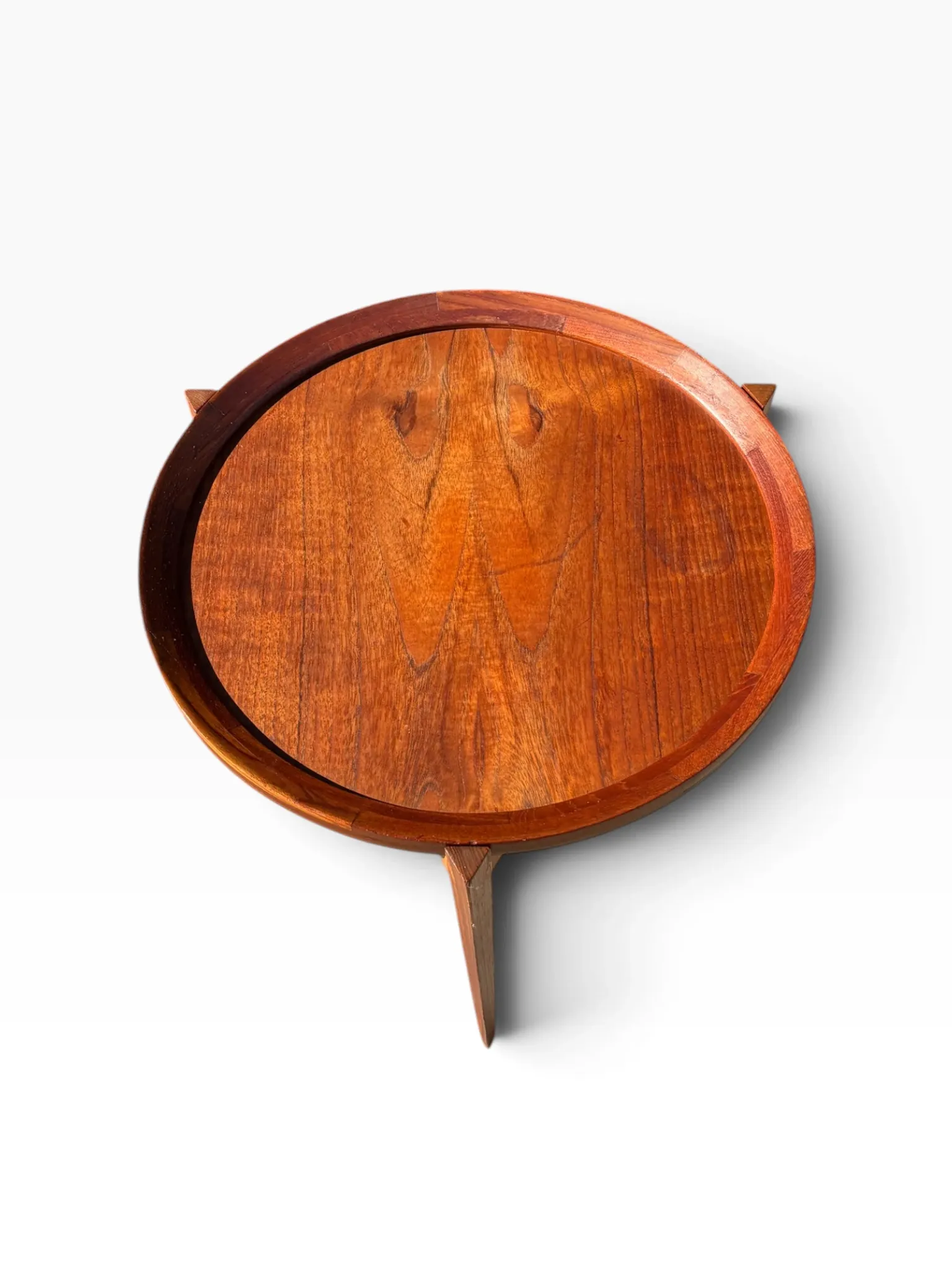 Danish side table with portable top