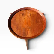 Danish side table with portable top