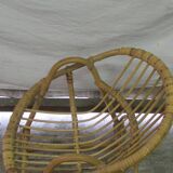 Children's rattan/bamboo shell armchair