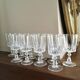 Set of 10 glasses of crystal wine cut 1960