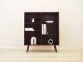 Danish mahogany veneered shelving unit on splayed legs, 1960s