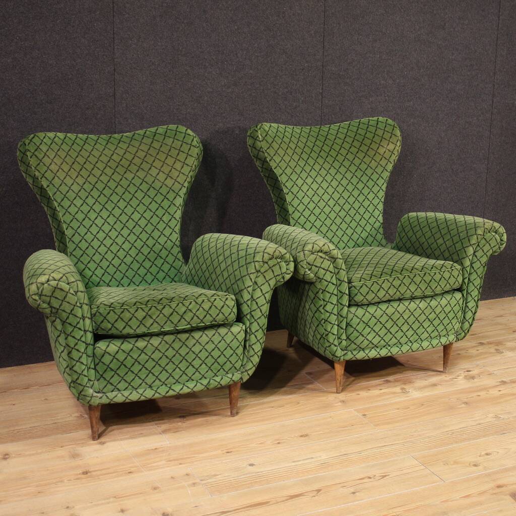 Paire de fauteuils italiens, années 60