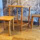 Set table bistrot et 2 tabouret en bambou 1930