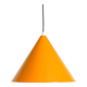 Original 1970s orange metal pendant lamp by Louis Poulsen model Billiard