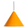 Original 1970s orange metal pendant lamp by Louis Poulsen model Billiard